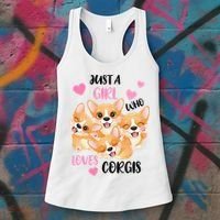 Just A Girl Who Loves Corgis Women's Tank Top thumb 3