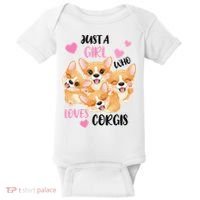 Just A Girl Who Loves Corgis Baby Bodysuit thumb 0