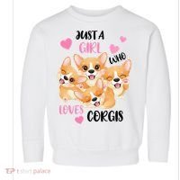 Just A Girl Who Loves Corgis Toddler Sweatshirt thumb 0