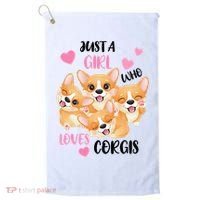 Just A Girl Who Loves Corgis Golf Towel thumb 0