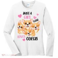 Just A Girl Who Loves Corgis Women's Long Sleeve Shirt thumb 0
