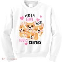 Just A Girl Who Loves Corgis Kids Sweatshirt thumb 0