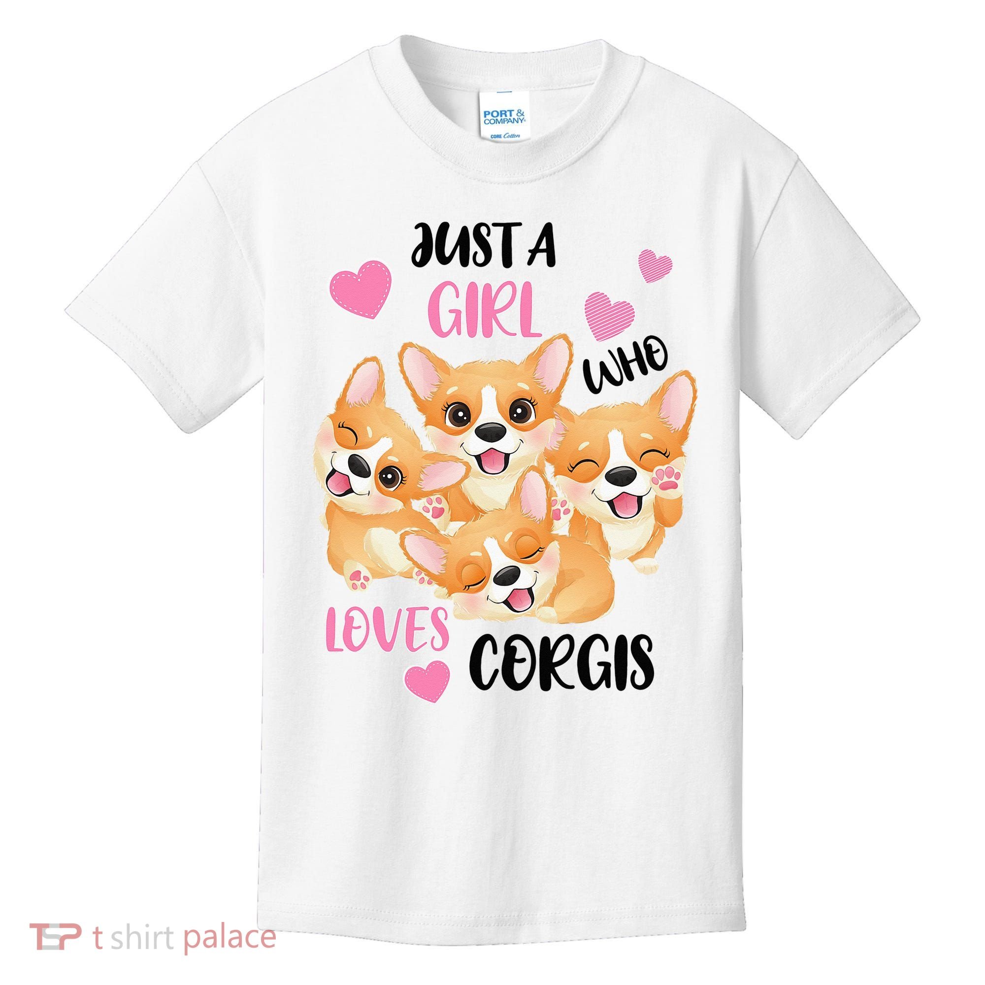 Just A Girl Who Loves Corgis Kids T-Shirt