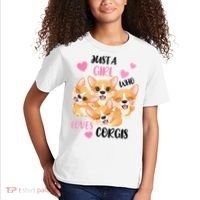 Just A Girl Who Loves Corgis Kids T-Shirt thumb 2