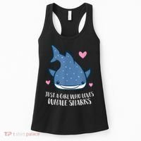 Just A Girl Who Loves Whale Sharks Cute Whale Shark Women's Tank Top thumb 0