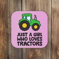 Just A Girl Who Loves Tractors Coaster thumb 0