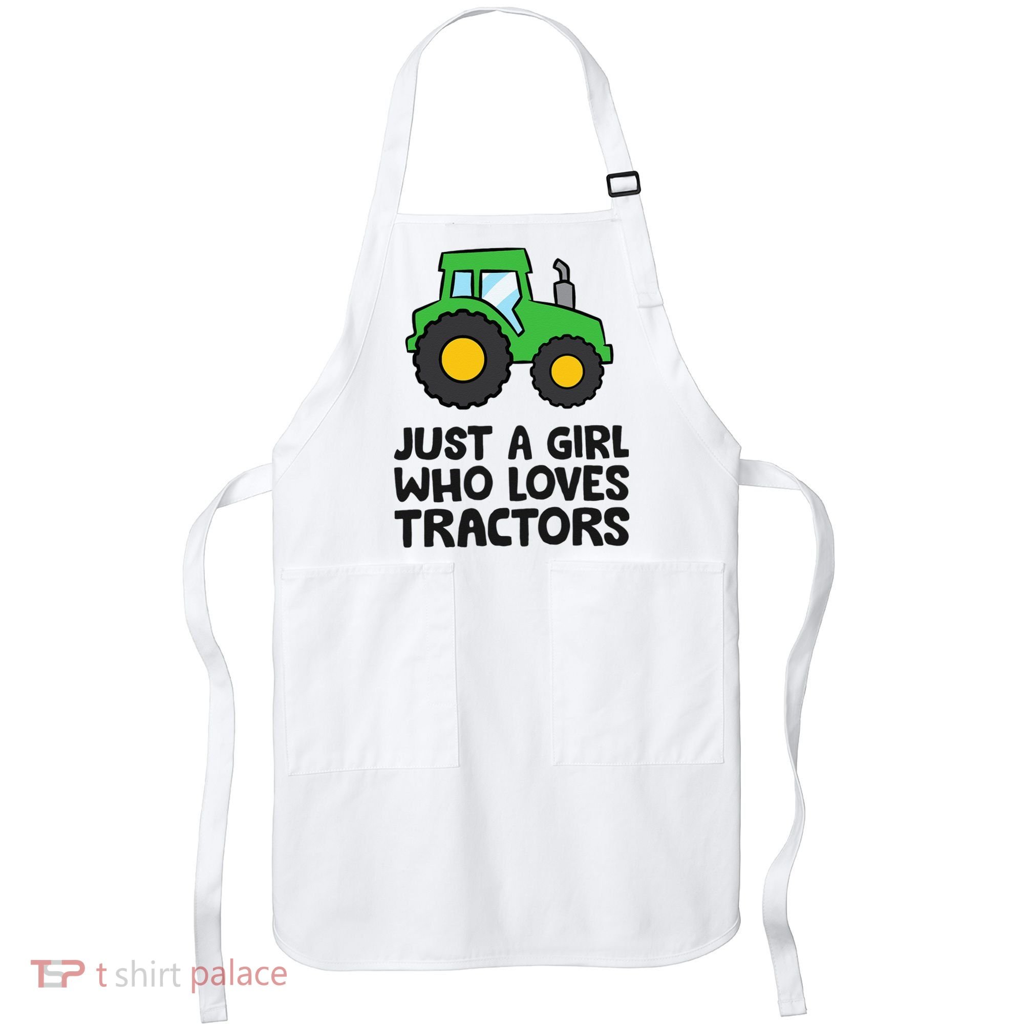 Just A Girl Who Loves Tractors Apron