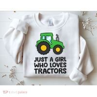 Just A Girl Who Loves Tractors Sweatshirt thumb 2