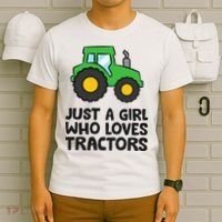 Just A Girl Who Loves Tractors T-Shirt thumb 6