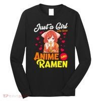 Just A Girl Who Loves Anime And Ramen Long Sleeve Shirt thumb 0