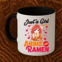 Just A Girl Who Loves Anime And Ramen Coffee Mug thumb 2