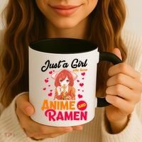 Just A Girl Who Loves Anime And Ramen Coffee Mug thumb 3