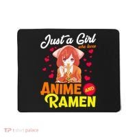 Just A Girl Who Loves Anime And Ramen Mousepad thumb 0