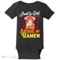 Just A Girl Who Loves Anime And Ramen Baby Bodysuit thumb 0