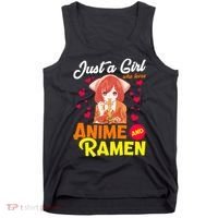Just A Girl Who Loves Anime And Ramen Tank Top thumb 0