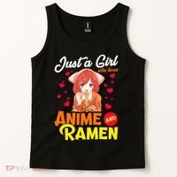 Just A Girl Who Loves Anime And Ramen Tank Top thumb 2