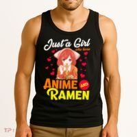 Just A Girl Who Loves Anime And Ramen Tank Top thumb 3