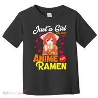 Just A Girl Who Loves Anime And Ramen Toddler T-Shirt thumb 0