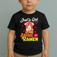 Just A Girl Who Loves Anime And Ramen Toddler T-Shirt thumb 2
