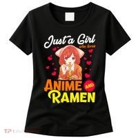 Just A Girl Who Loves Anime And Ramen Women's T-Shirt thumb 0