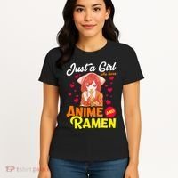 Just A Girl Who Loves Anime And Ramen Women's T-Shirt thumb 4