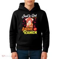 Just A Girl Who Loves Anime And Ramen Kids Hoodie thumb 4