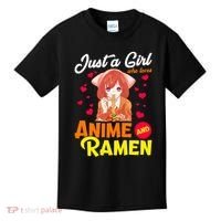 Just A Girl Who Loves Anime And Ramen Kids T-Shirt thumb 0