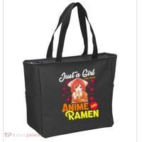 Just A Girl Who Loves Anime And Ramen Tote Bag thumb 2