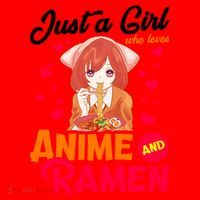 Just A Girl Who Loves Anime And Ramen Santa Hat thumb 1