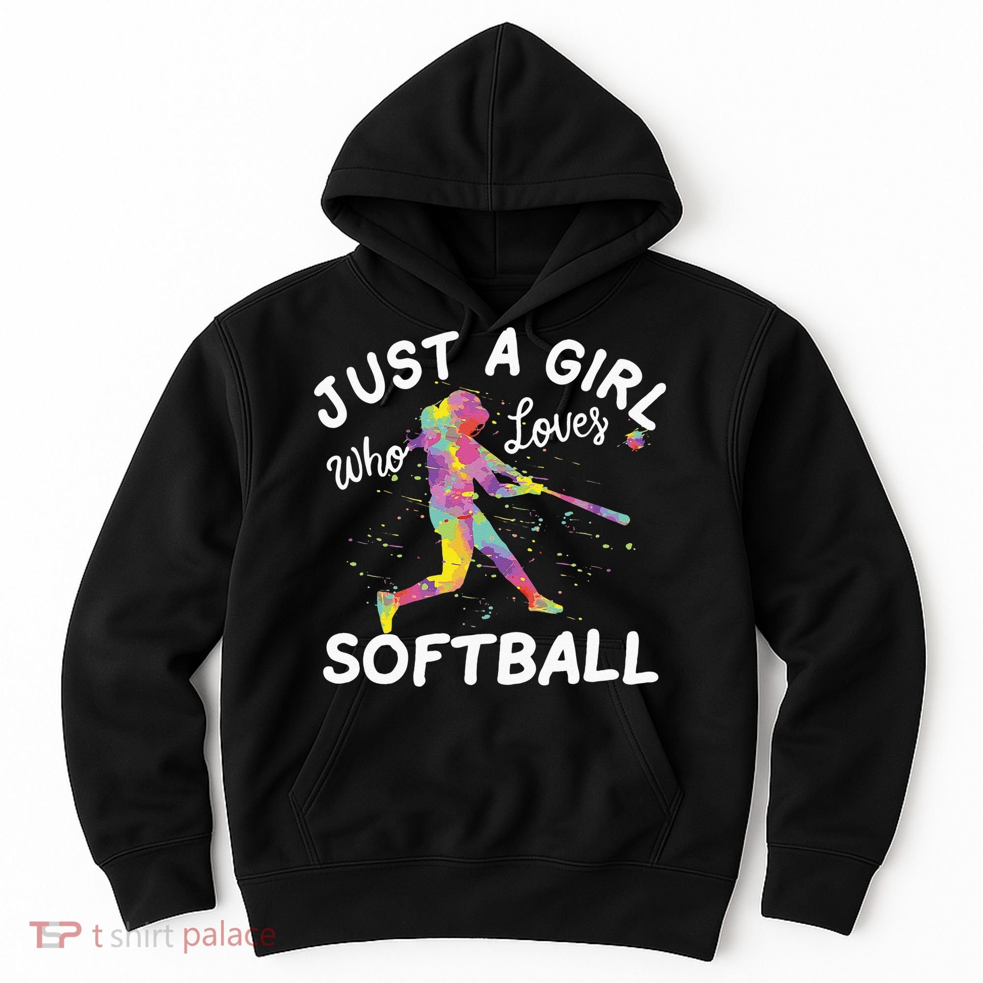 Just A Girl Who Loves Softball Hoodie