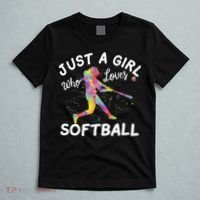 Just A Girl Who Loves Softball T-Shirt thumb 5