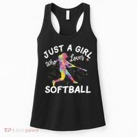 Just A Girl Who Loves Softball Women's Tank Top thumb 0