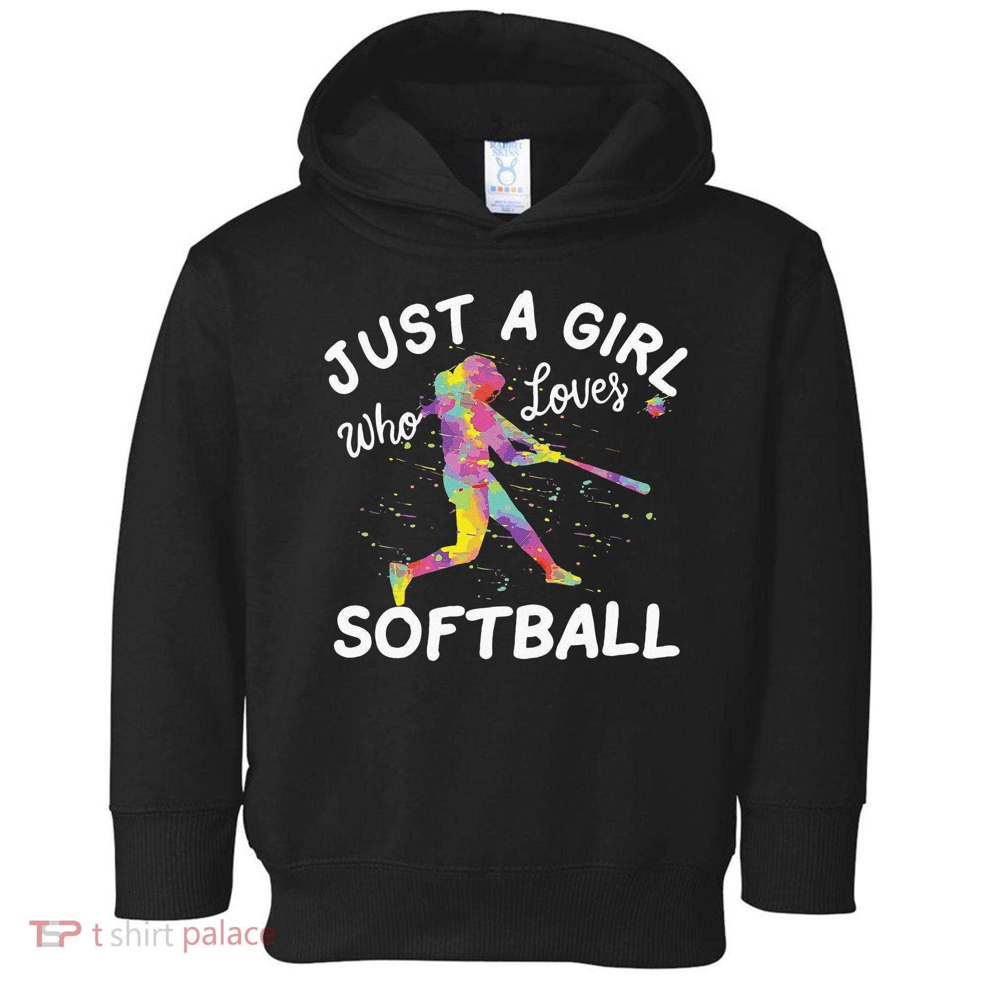 Just A Girl Who Loves Softball Toddler Hoodie