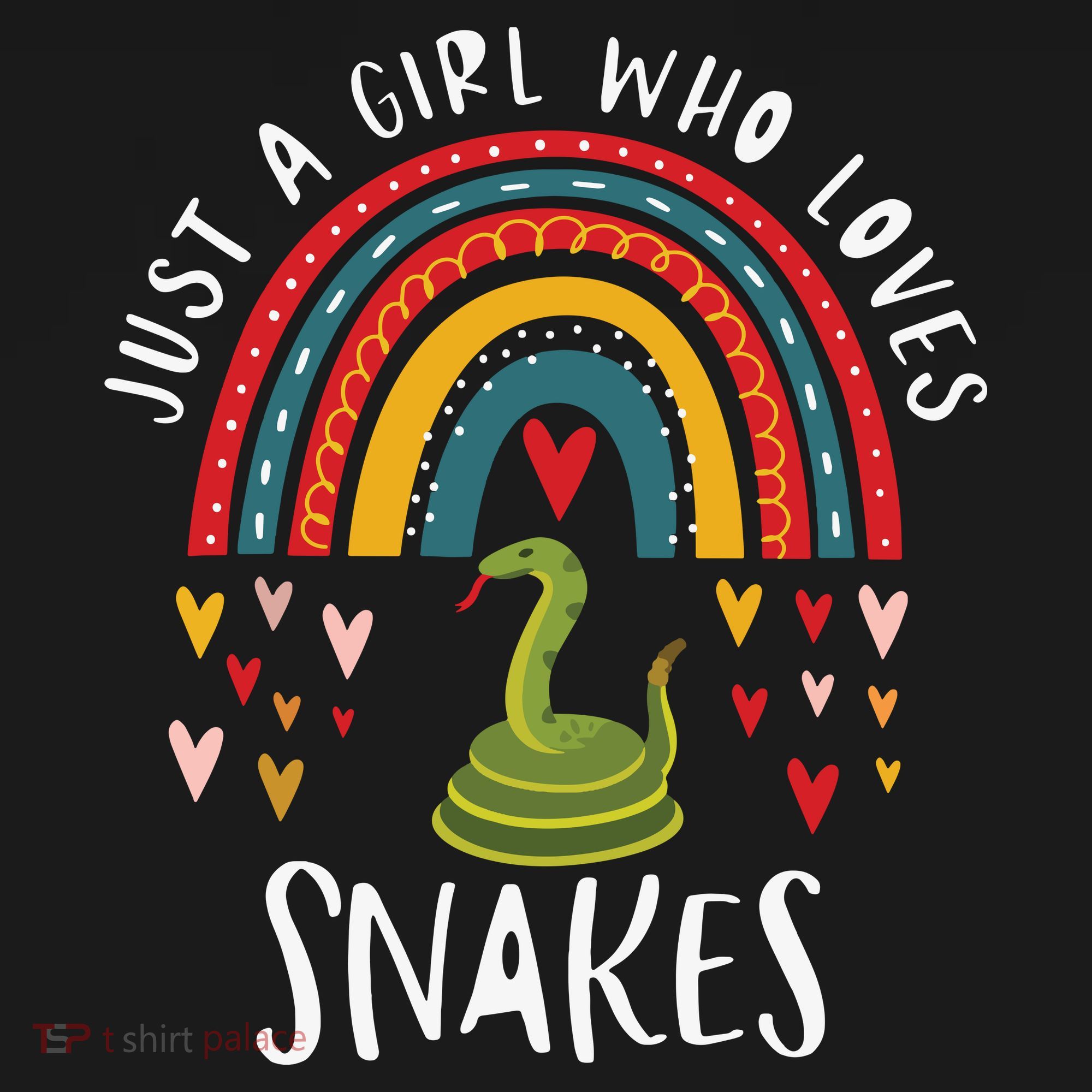 Just A Girl Who Loves Snakes Rainbow Gifts For Snake Lover T-Shirt