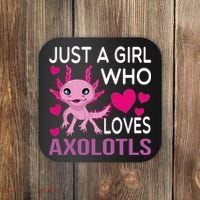 Just A Girl Who Loves Axolotls Coaster thumb 0