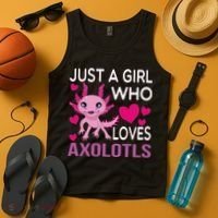 Just A Girl Who Loves Axolotls Tank Top thumb 4