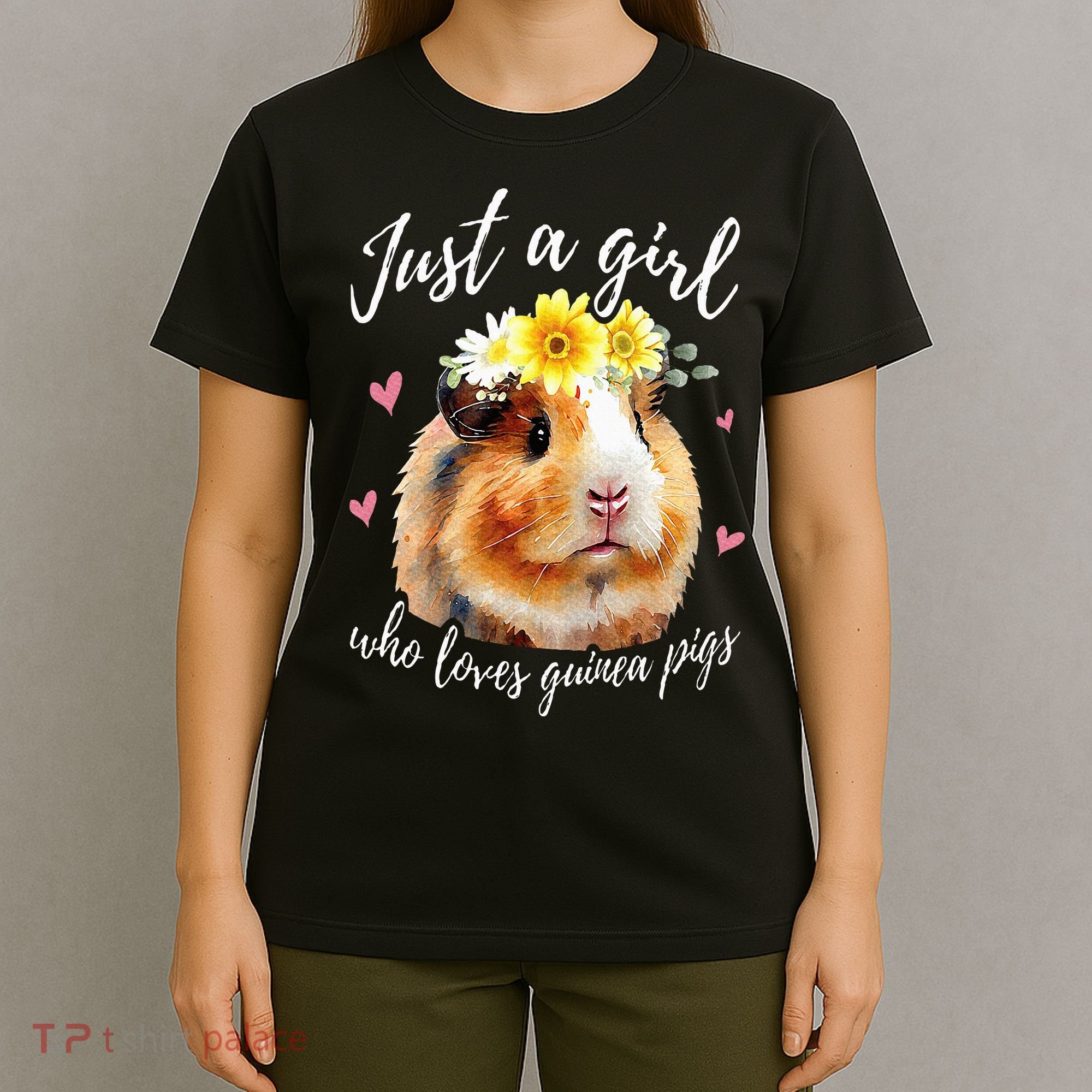 Just A Girl Who Loves Guinea pigs Funny Guinea Pig Lover T-Shirt