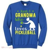 Just A Grandma Who Loves Pickleball Paddle Gift Sweatshirt thumb 0