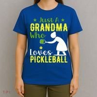 Just A Grandma Who Loves Pickleball Paddle Gift T-Shirt thumb 4