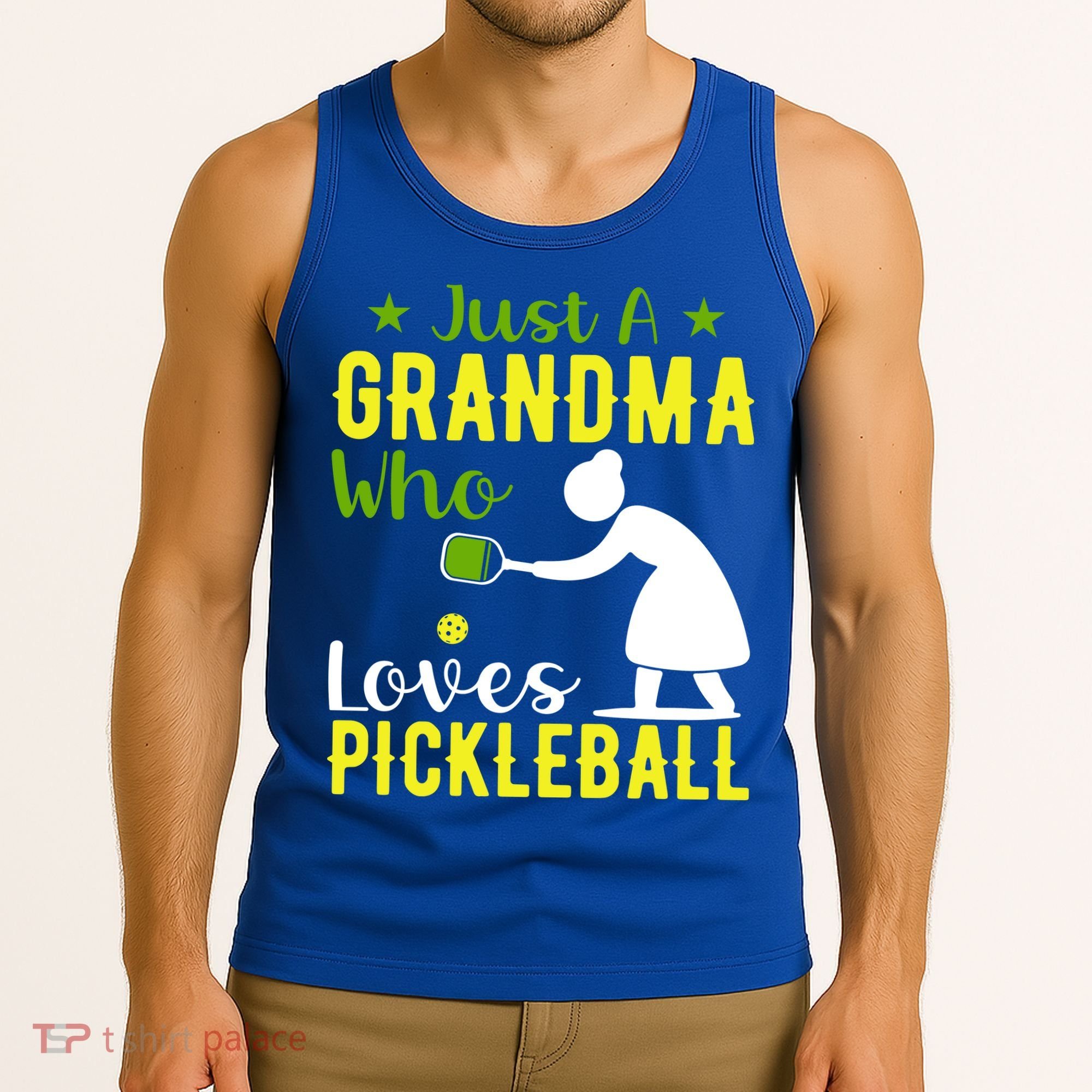 Just A Grandma Who Loves Pickleball Paddle Gift Tank Top