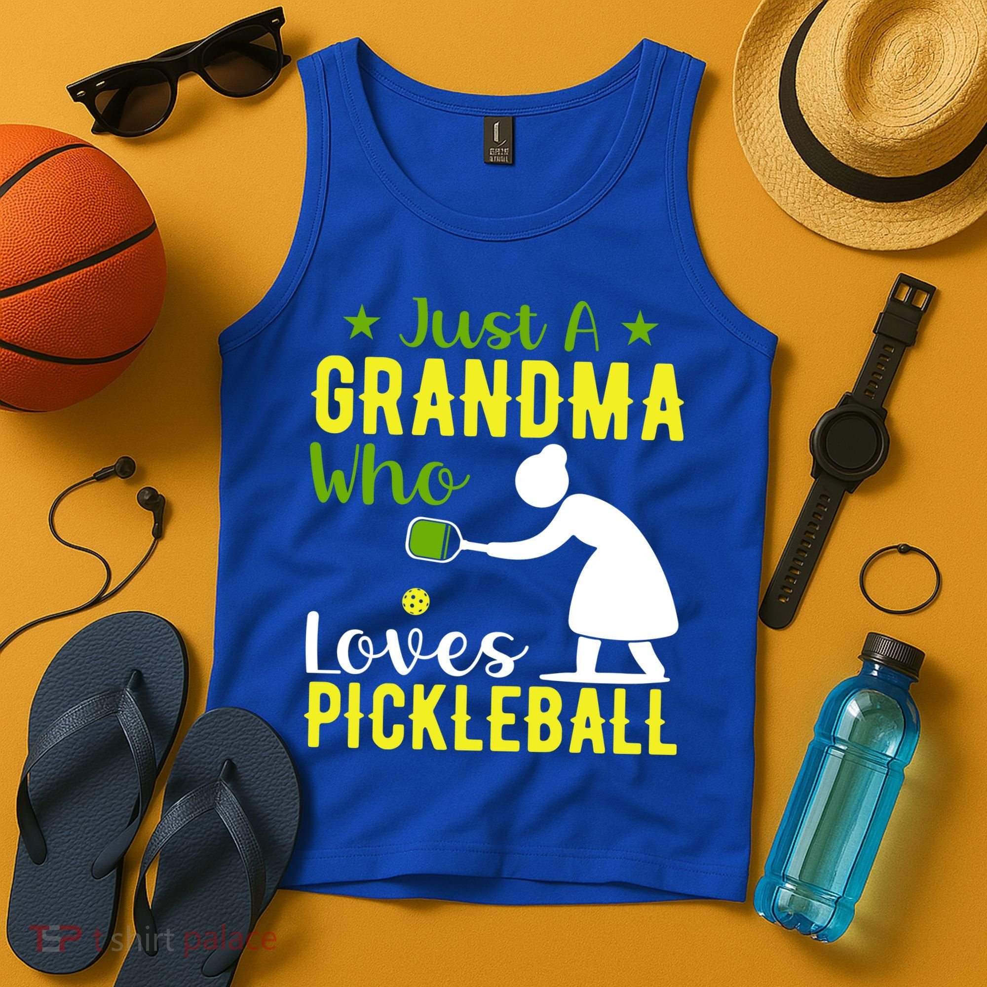 Just A Grandma Who Loves Pickleball Paddle Gift Tank Top