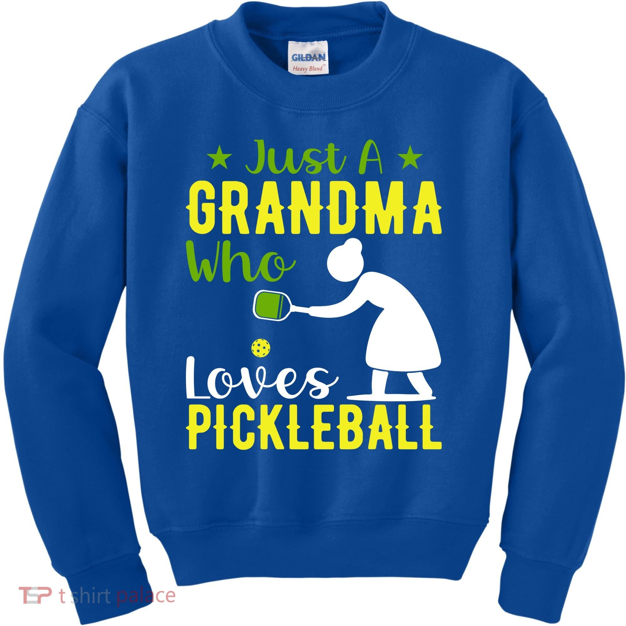 Just A Grandma Who Loves Pickleball Paddle Gift Kids Sweatshirt
