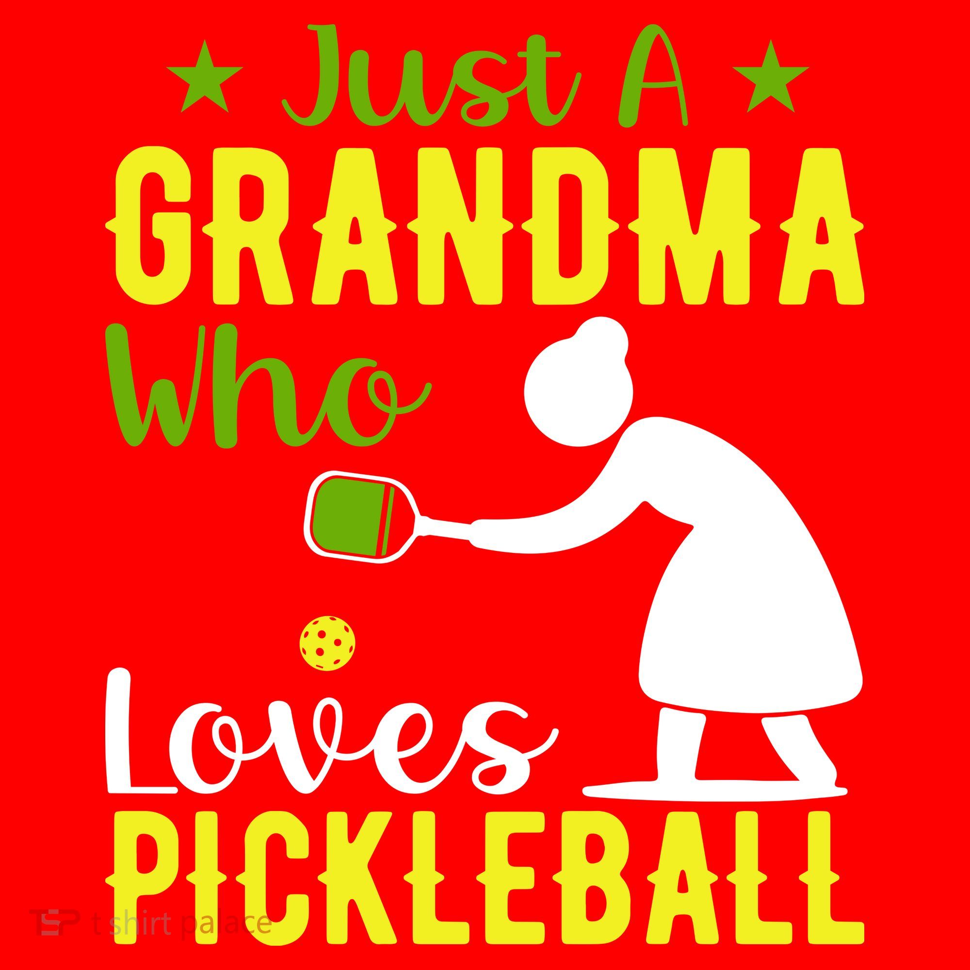 Just A Grandma Who Loves Pickleball Paddle Gift Santa Hat