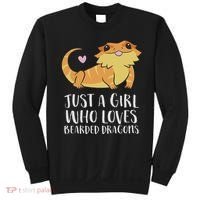 Just A Girl Who Loves Bearded Dragons Lizard Reptile Sweatshirt thumb 0