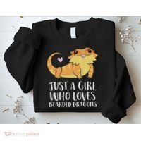 Just A Girl Who Loves Bearded Dragons Lizard Reptile Sweatshirt thumb 2