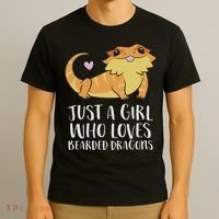 Just A Girl Who Loves Bearded Dragons Lizard Reptile T-Shirt thumb 3