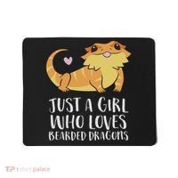 Just A Girl Who Loves Bearded Dragons Lizard Reptile Mousepad thumb 0