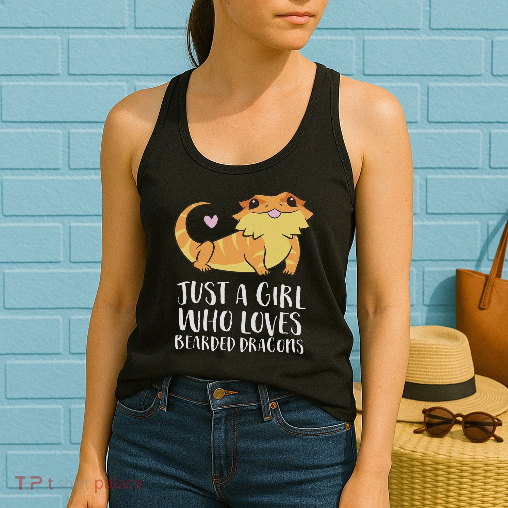 Just A Girl Who Loves Bearded Dragons Lizard Reptile Women's Tank Top