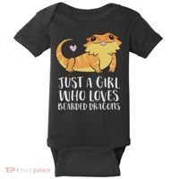 Just A Girl Who Loves Bearded Dragons Lizard Reptile Baby Bodysuit thumb 0