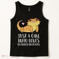 Just A Girl Who Loves Bearded Dragons Lizard Reptile Tank Top thumb 2